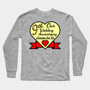 9th wedding anniversary Long Sleeve T-Shirt